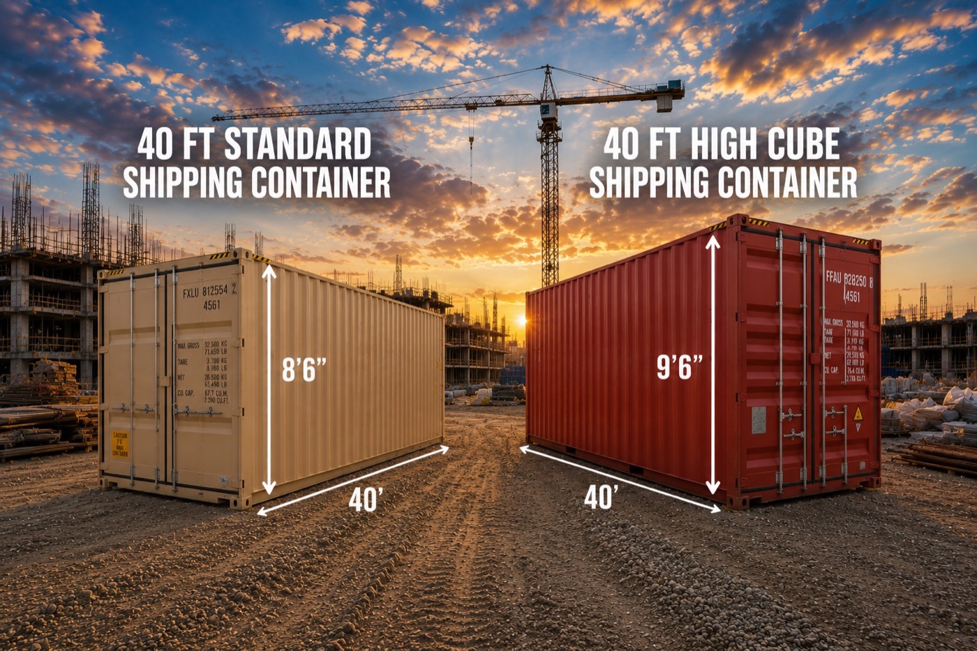 40ft high cube shipping container for sale